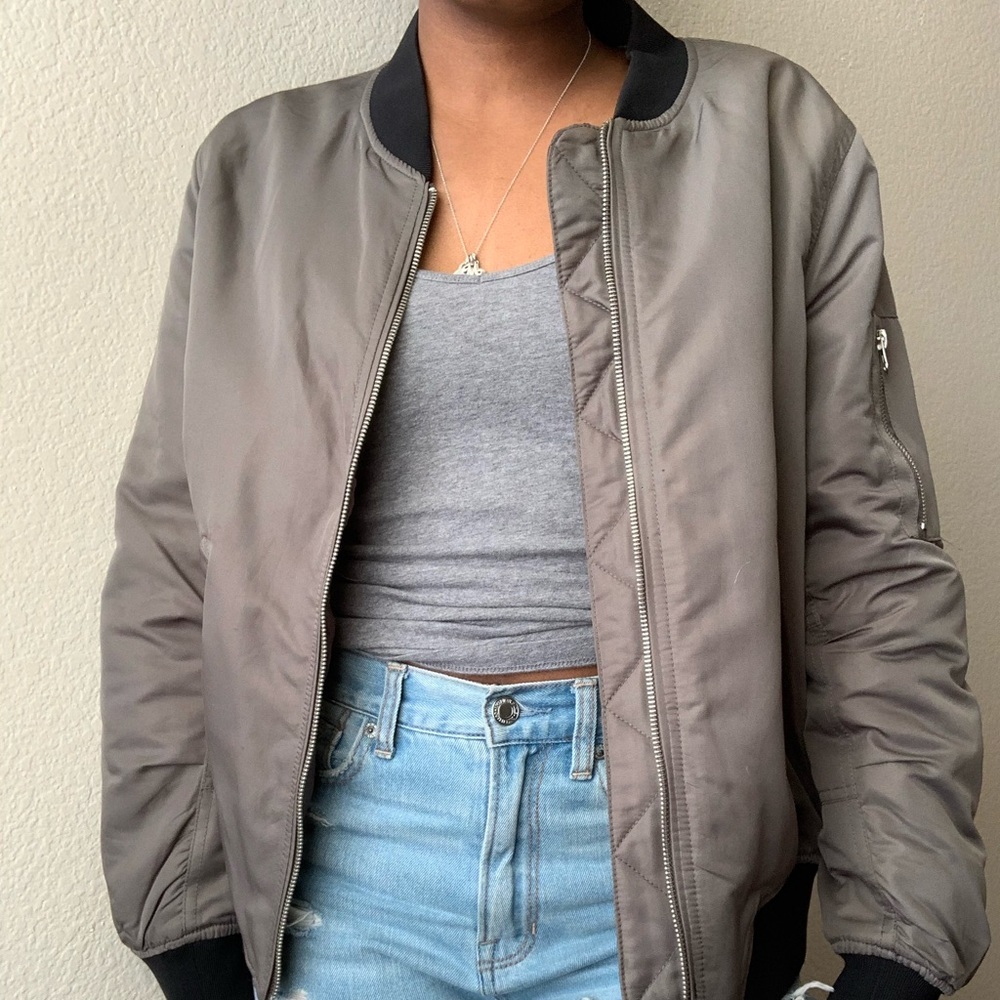 Military Green Bomber Jacket